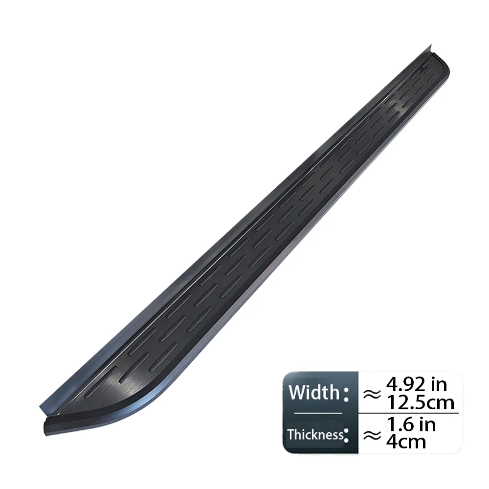 2 pcs fit for Discovery 5 L462 2017-2025 Side Step Running Board Pedal  (with Brackets) Pure black + black particles