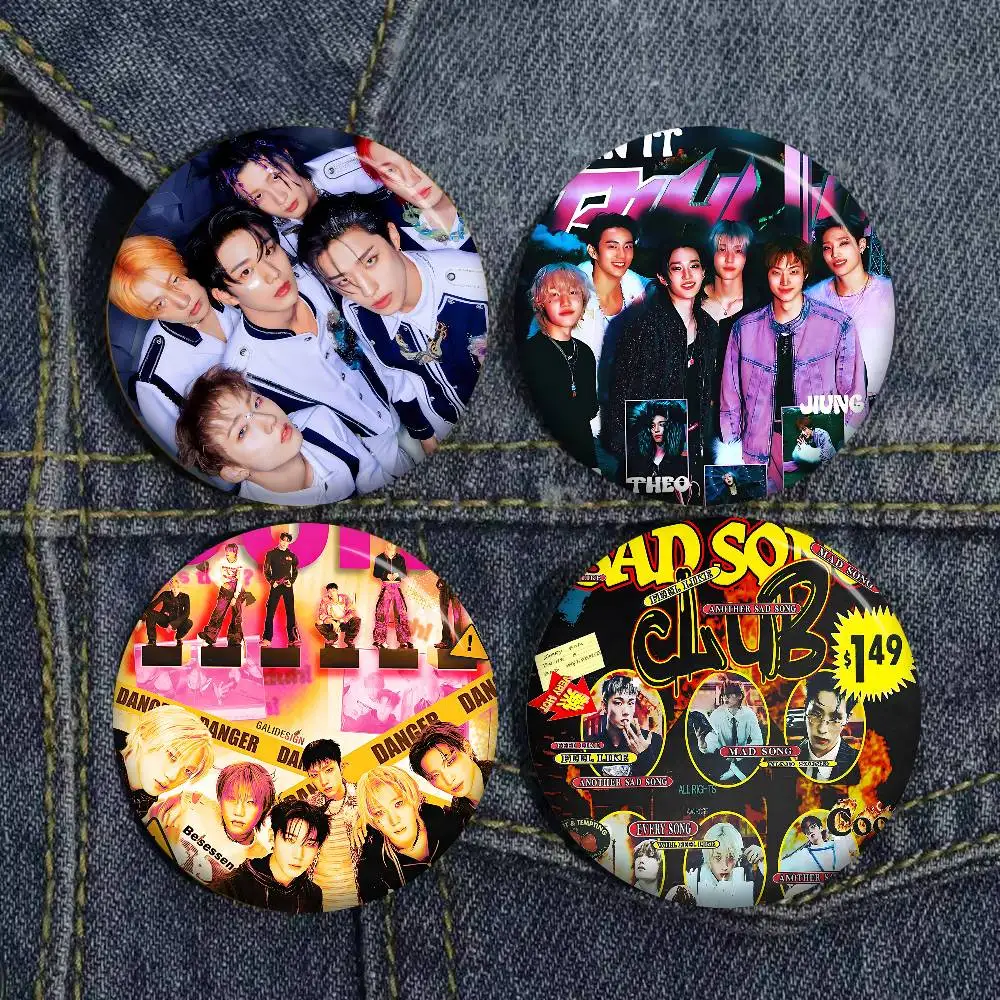 مخصص P1Harmony KPOP لينة زر دبوس مشرق مطبوعة أيقونة هدية للأصدقاء شارة طوق بروش التلبيب دبوس معدني #4