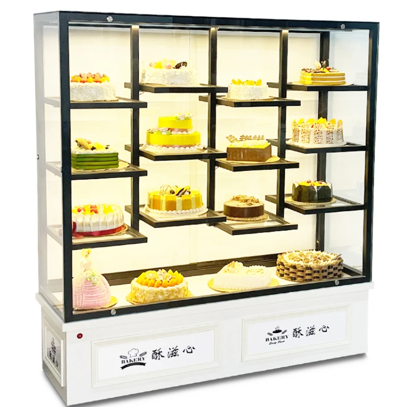 LXL Birthday Cake Model Display Cabinet Sample Glass Window Shelf Commercial Display Stand