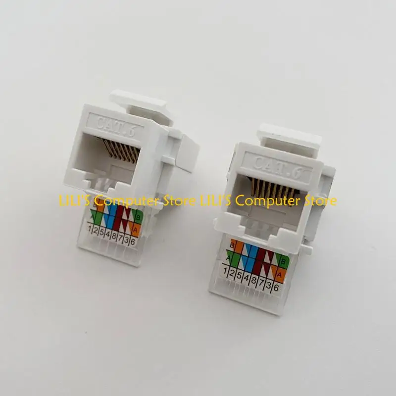 

A52B 5Pcs CAT6 UTP Module RJ45 Connector Information Socket Keystone