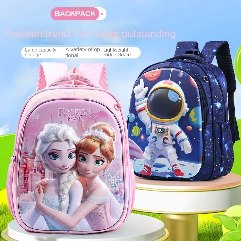 Mochila escolar Disney Frozen Grado 1-2 Spider Man estudiante de primaria mochila ortopédica de hombro de gran capacidad regalos para niños Mochilas