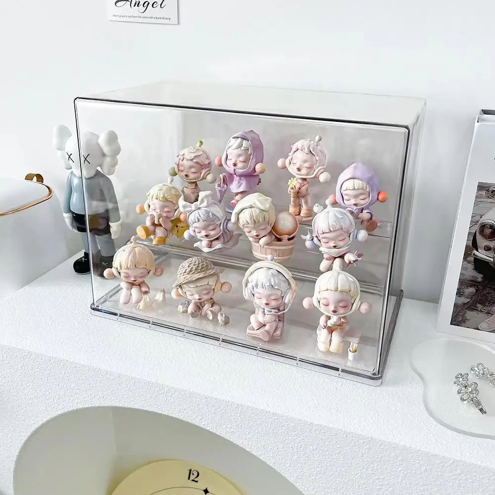 

Transparent Acrylic Protective Case with Ladder For Blind Box Toy Storage and Display Perfume, Cosmetic Storage Case