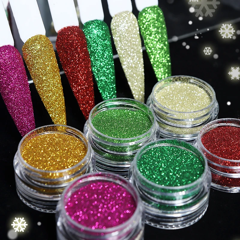 6pcs/set Holographic Glitter For Epoxy Resin Filling Rainbow Sequins Resin Pigment Powder Resin Filler Resina Epoxi Kit Completo