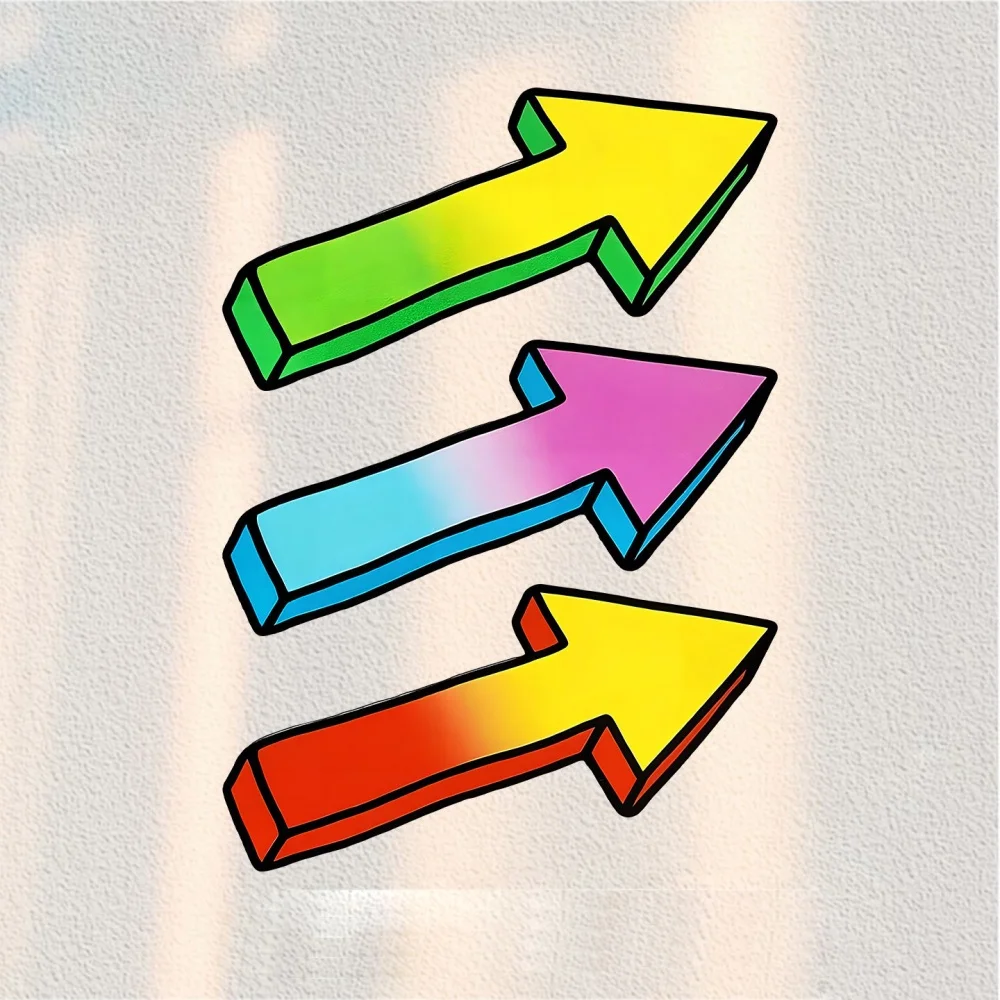 Color Arrow Warning Safety Stickers Car Styling Vinyl Truck Auto Body Window Tail Motorcycle Helmet Tape