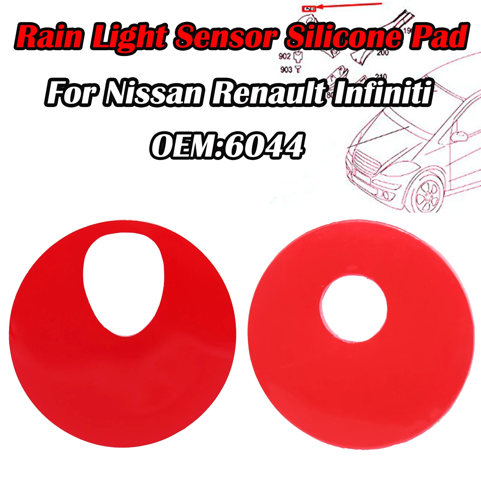 For Nissan Renault Infiniti Cadillac gel reinforced rain sensor Rain Light Sensor Gel Pad Film Silicone Sticker Windscreen Chip