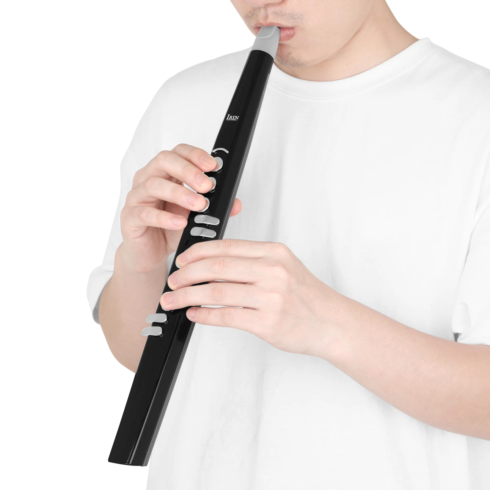 IRIN Mini Electric Blowpipe Saxophone Flute MIDI Out Removable Mouthpiece Professional Electronic Sax High-end Wind Instrument