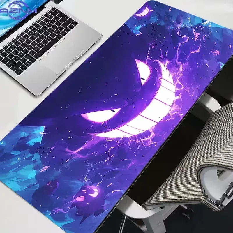 Pokemon Gengar Large XXL Mouse Pad, Anime Gaming Desk Mat, Non-slip Rubber Keyboard Mousepad for PC Laptop Desktop