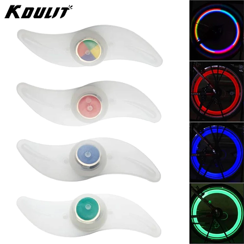 KDULIT LED Neon Bicycle Wheel Spoke Light with 3 Lighting Mode Color Bike Safety Warning Light Cycling Lamp Bicycle Accessories