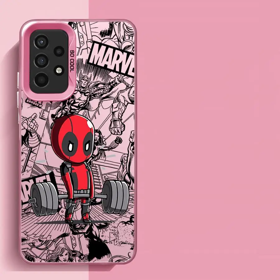 Funda de teléfono de dibujos animados de Marvel Deadpool para Samsung Galaxy A14, A13, A15, A23, 4G, A34, A33, A53, A24, A54, A35, A55, 5G, A11, A12