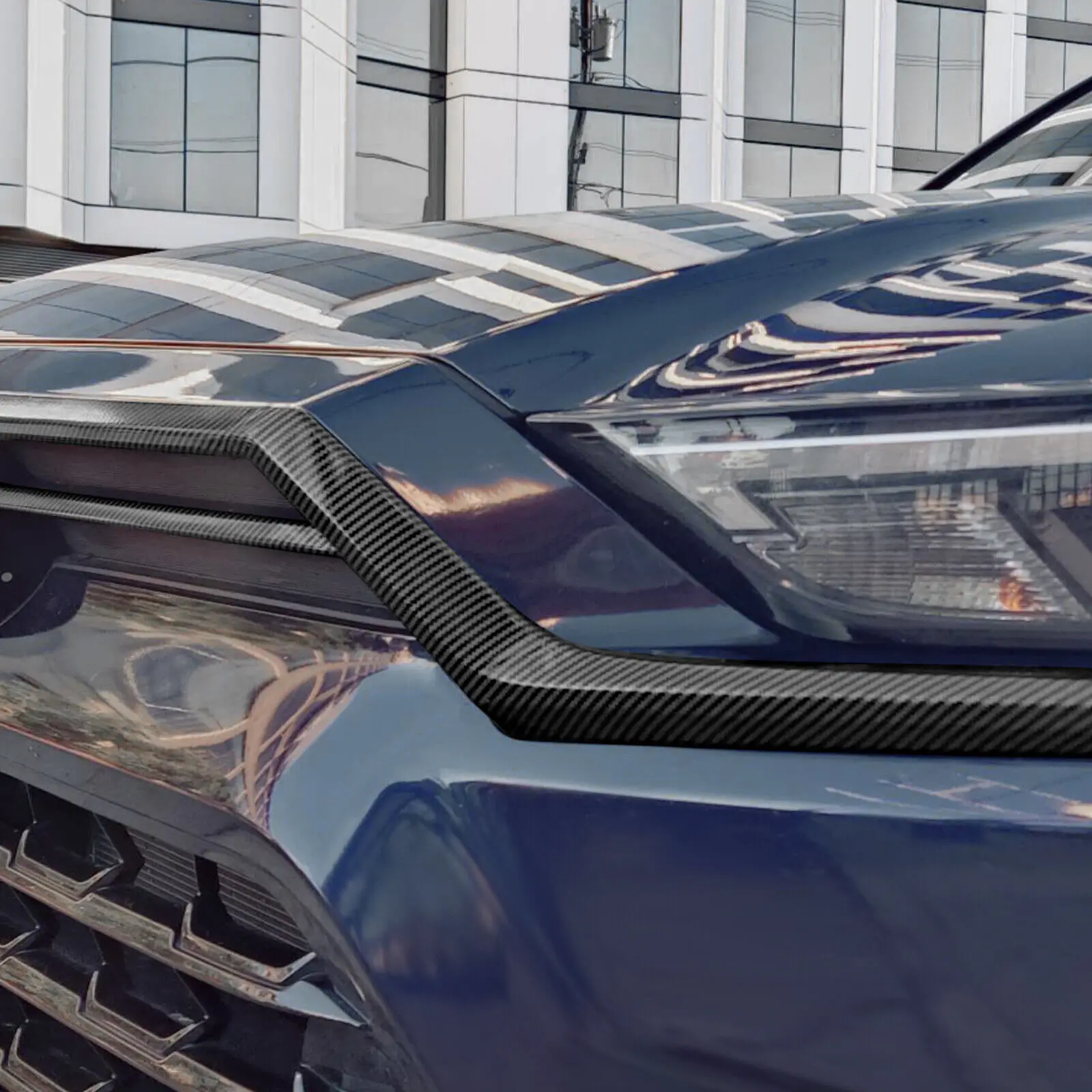 ABS ألياف الكربون سيارة الجبهة هود قطاع الكسوة لتويوتا جراند هايلاندر 2024-2025 سيارة الخارجي طقم ديكور اكسسوارات