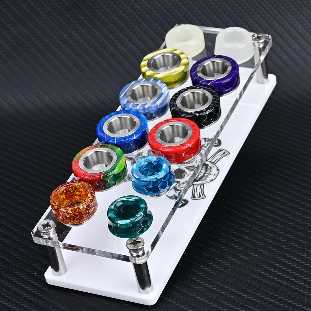 حامل عرض طرف التنقيط Wolfcoolvape 810 يتضمن 12 قطعة من أطراف التنقيط ذات الألوان العشوائية منظم مكتب لحامل ملحقات Vape #4