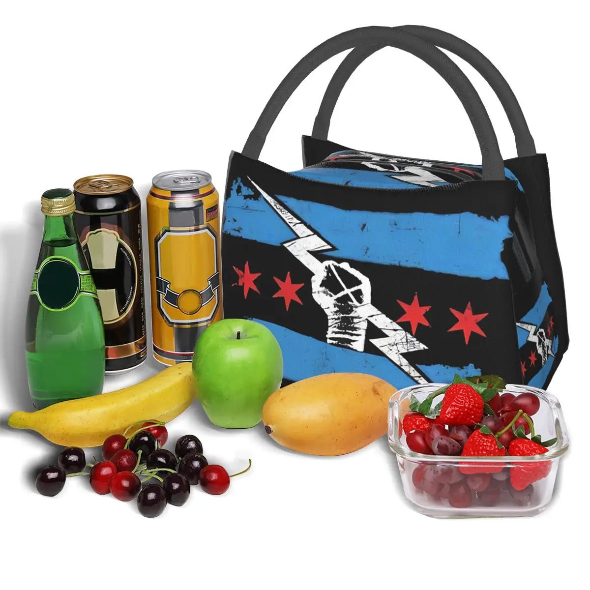 CM Punk WWE 2023 Lunchtaschen, isolierte Bento-Box, auslaufsichere Lunchtasche, Picknicktaschen, Kühler, Thermotasche für Frauen und Mädchen, Reisen