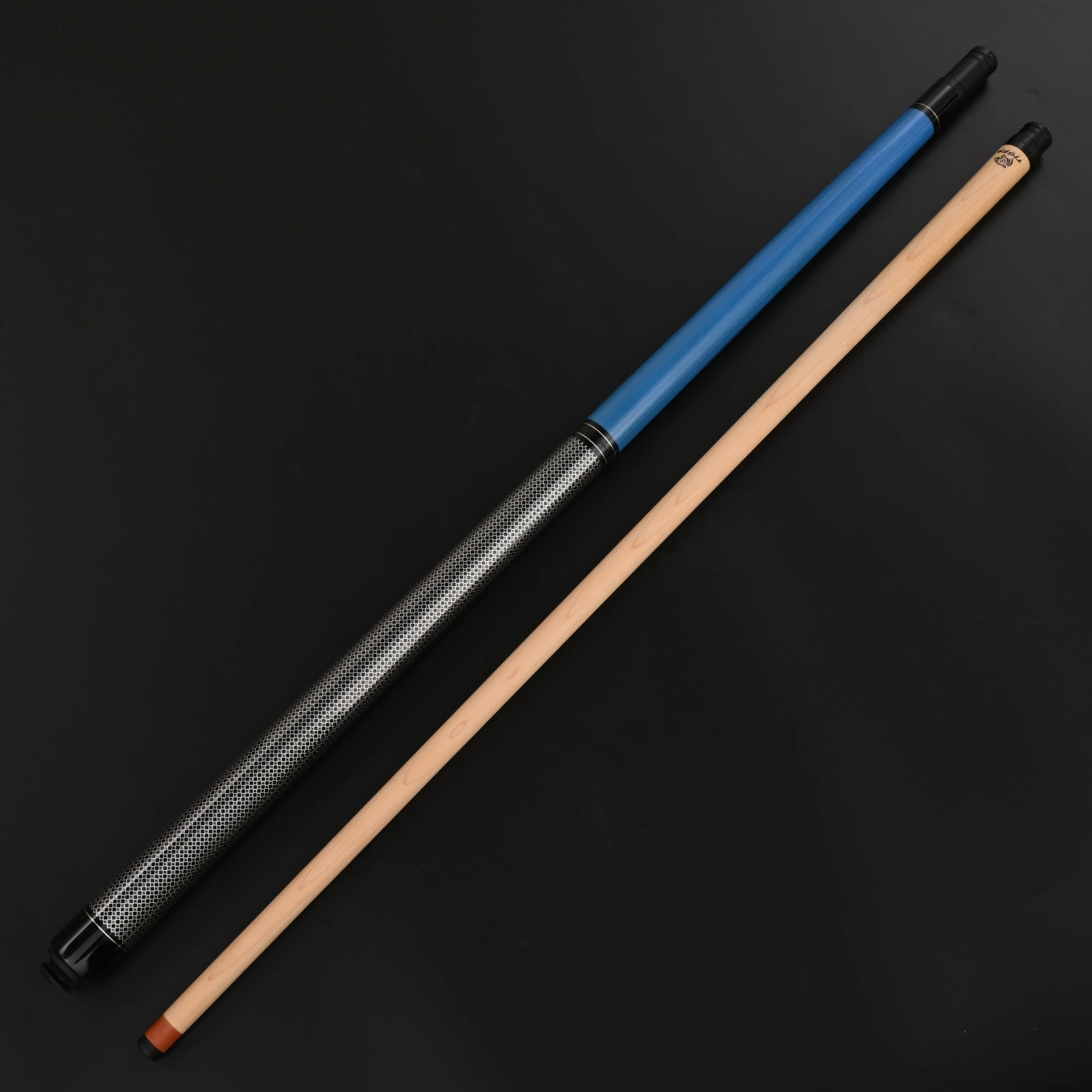 Blauw Zilver 3-delige Pool Cue Stick Hard Rock Esdoorn Schacht Anti-Burst Tip 58 Inch Break Jump Power Pool Stick