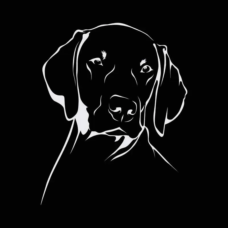 Weimaraner Dog Animals Pets Vinyl Decal Car Sticker Cartoon Decal Black/Silver,16cm*13cm