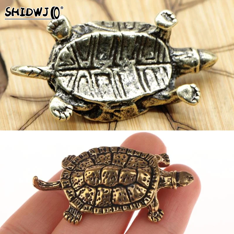 

Car Retro Brass Tortoise Ornament Statue Home Office Decoration Tea Pet Crafts Metal Animal Sculpture