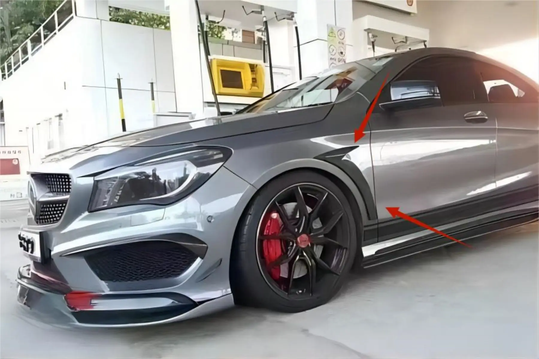 For Mercedes Benz CLA Class W117 CLA260 CLA200 CLA250 Carbon Fiber Front Fender Vent Fin Trim Covers Side vents Car Body Kit