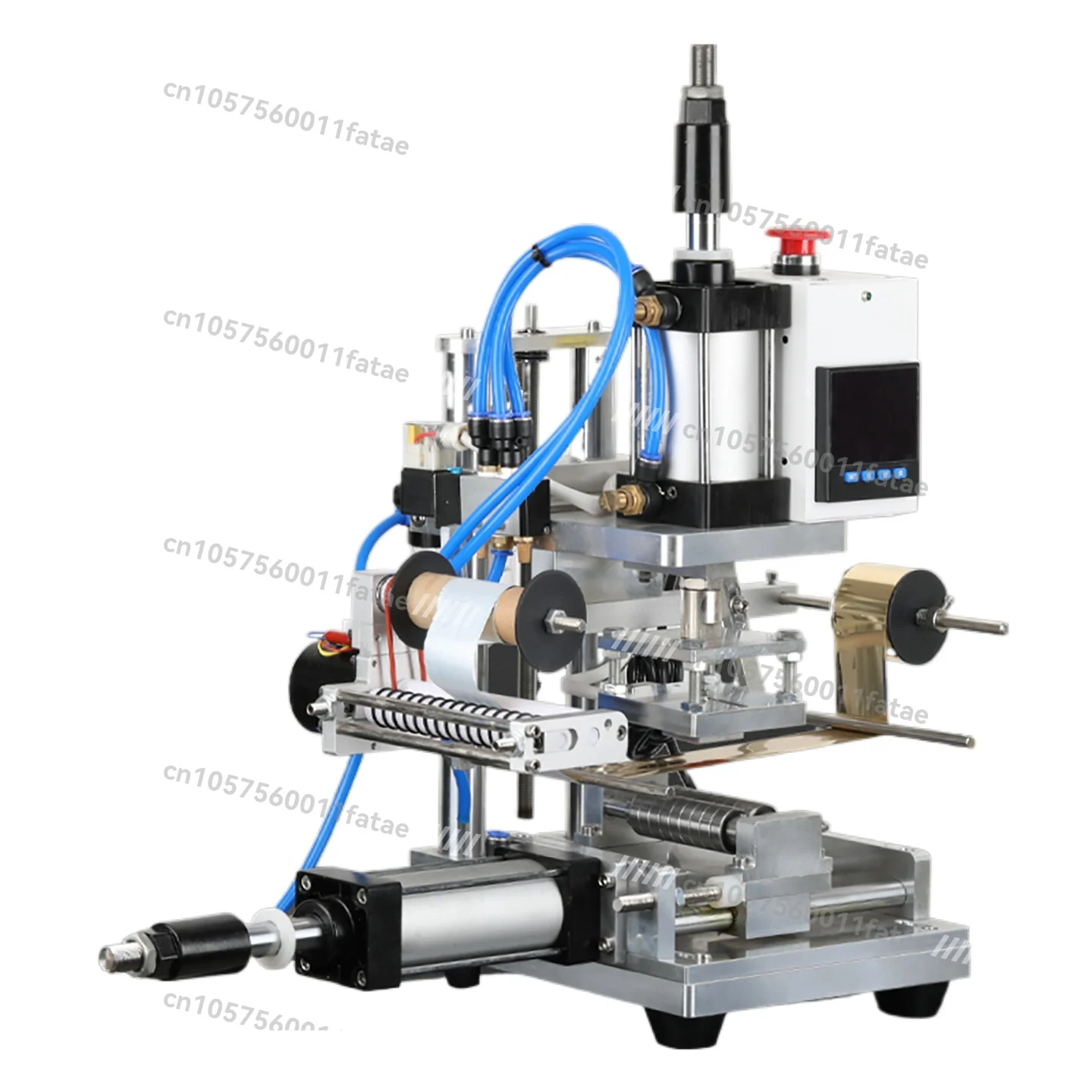 Pneumatic Ironing Machine Lipstick Cosmetics Plastic Cylinder Hot Stamping Double Cylinder Curved Surface Hot Stamping Machine