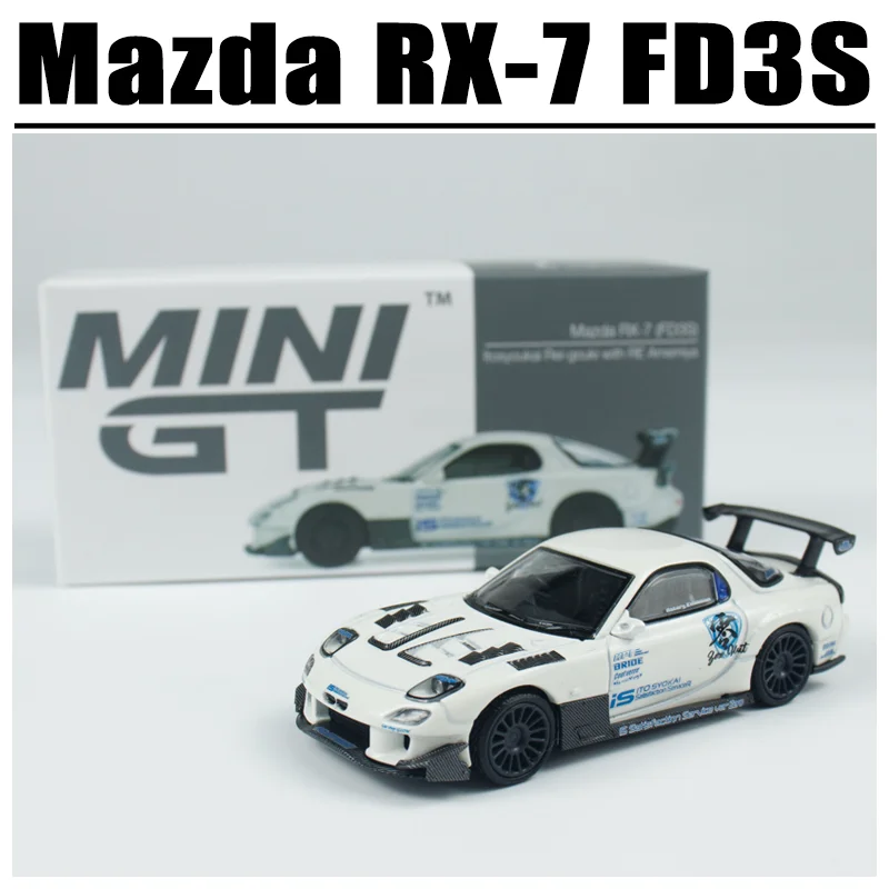 MINIGT 1/64 Mazda RX-7 FD3S Metalowy Model Auta Zabawka Odlewany Ciśnieniowo Prezent
