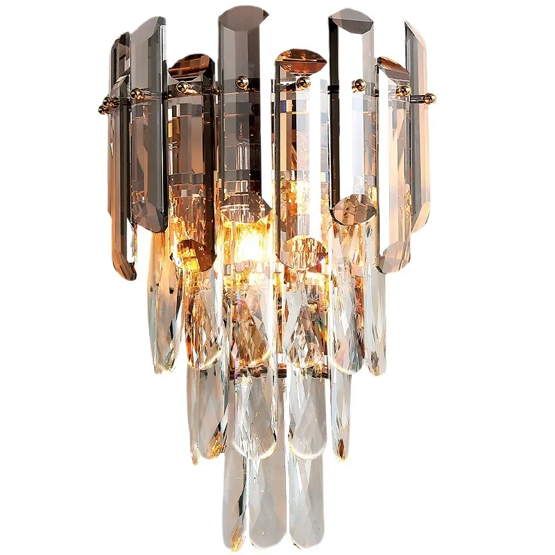 

Light luxury, crystal, bedroom, wall lamp, bedside, modern, living room, background wall, corridor, stairs