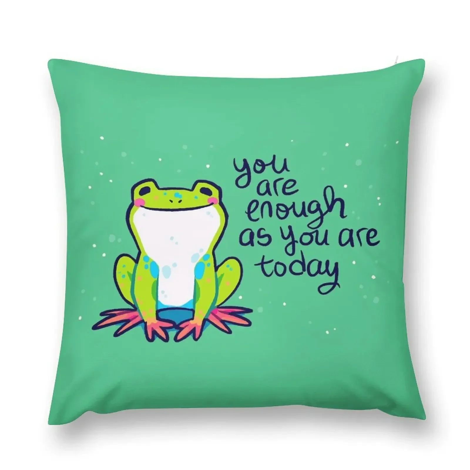 You Are Enough As You Are Today Tree Frog Throw Pillow christmas supplies Anime pillow