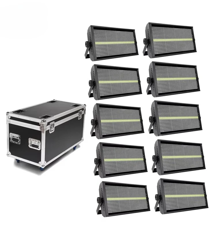 10Pcs 1000W strobe cleaning blind light projection light, with 960 strobe flight case packaging