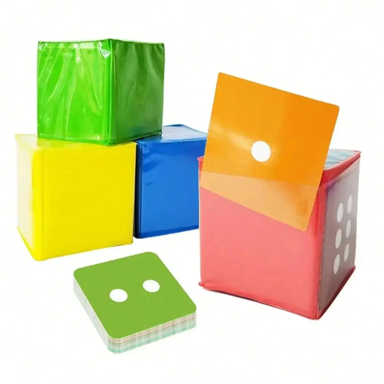 6-Sided Card-Inserting Dice Teaching Aids, Early Education Literacy, Classroom Interactive Games, Teacher-Specific