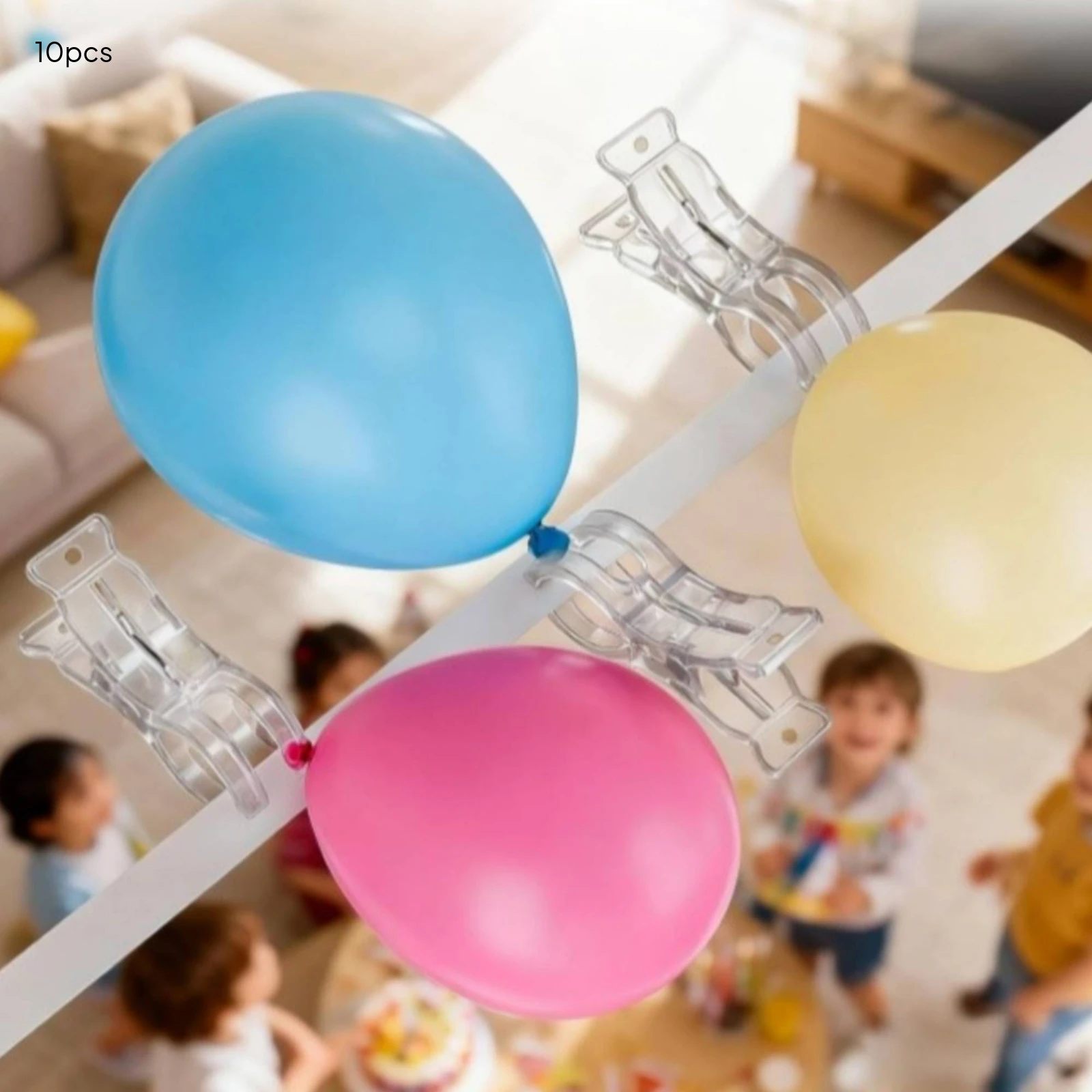 10 Pieces Clear Clip with Hanging Tab Compact Transparent Spring Clip Clamps Lightweight Clips Strong for Decorators