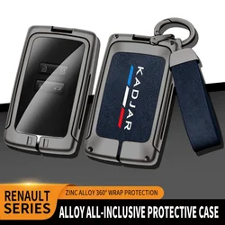 Auto TPU Zinc Alloy Key Case Bag For Renault Kadjar Logo Car Key Chain Car Metal Key Shell Car Interior Decoration Accessories