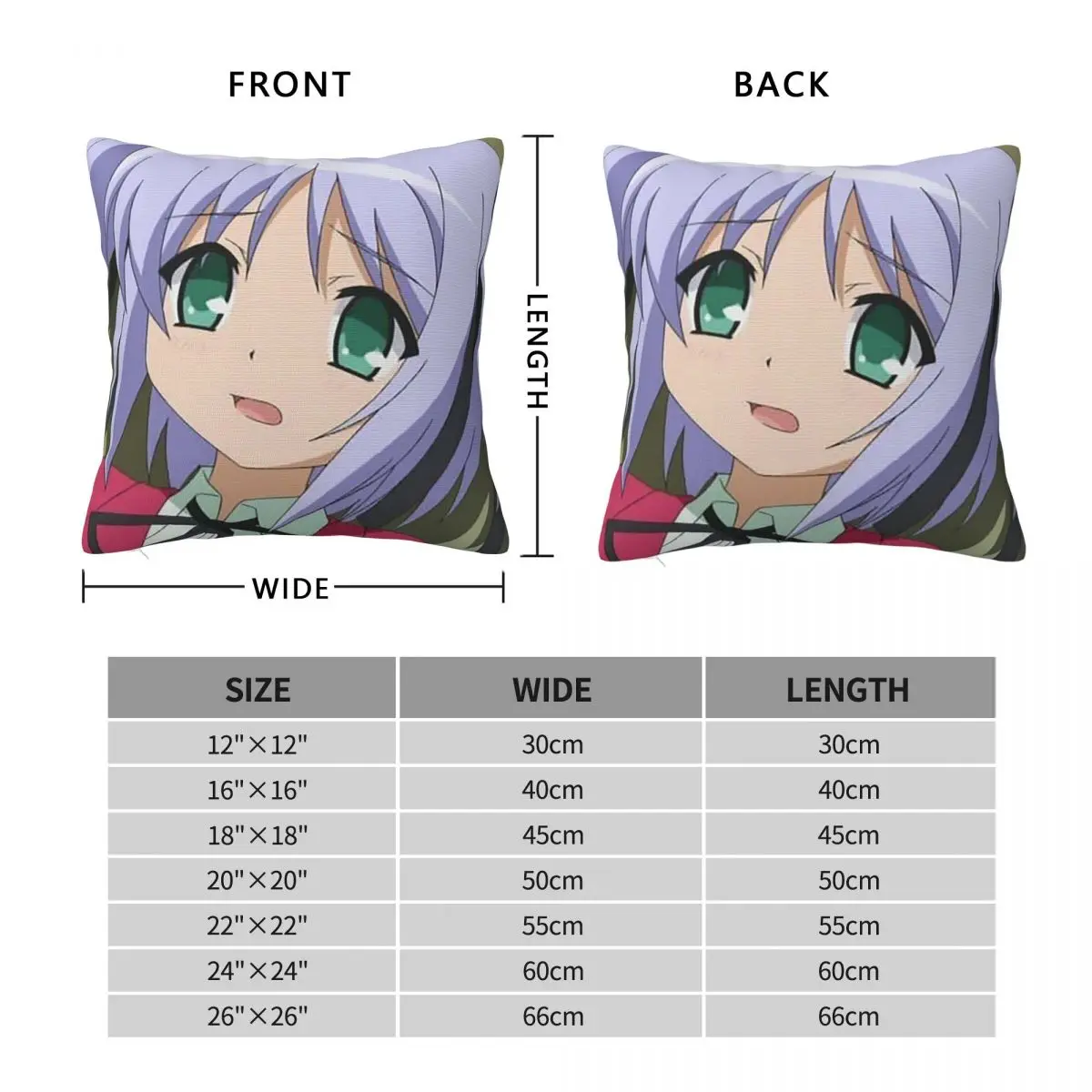 Bludgeoning Angel Dokuro Chan Square Pillowcase Cushion Cover Pillow Case Throw Pillow Cover for Home Sofa Living Room