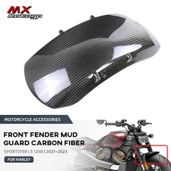 New For Harley Sportster S 1250 RH1250S 2021-2023 22 Motorcycle Front Fender Mudguard Carbon Fiber Cafe Racer Flap Splash Parts