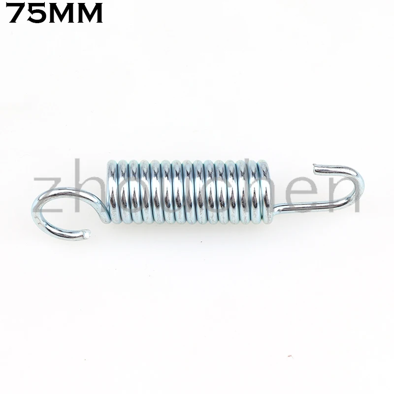 75mm 90mm 100mm 110mm 125mm Stainless Steel Spring Cylindroid Helical Pullback Extension Tension Coil Kickstand Dirt Pit Bike