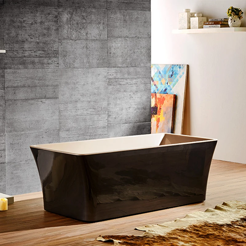 

STLFAcrylic Home Small Unit Independent Massage Constant Temperature Oval Net Red Hotel Bathtub