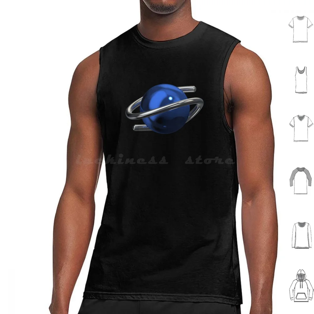 

Saturn 3d Chrome Tank Tops Print Cotton Video Games Videogames Games Gaming Gamer Console Cd 32bit 5th Generation Saturn