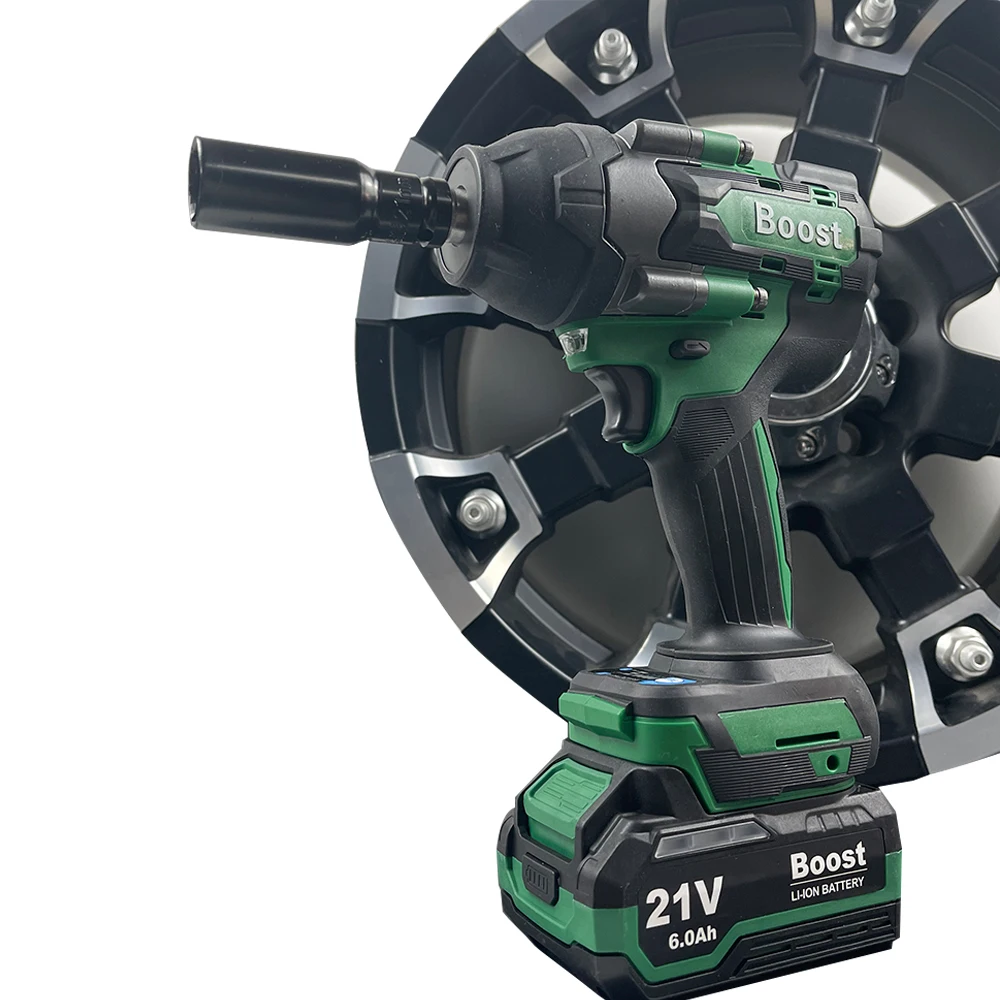 

800Nm Electric Impact Wrench Cordless Power Tool Brushless Motor Automotive Repair Heavy Duty