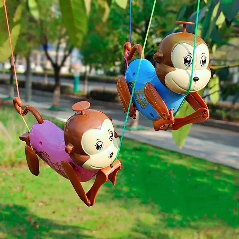 Cute Monkey Creative Drawstring Toys Gifts Funny Interesting Climb Rope Little Monkey Toy Children Parent-child Interactive Toys