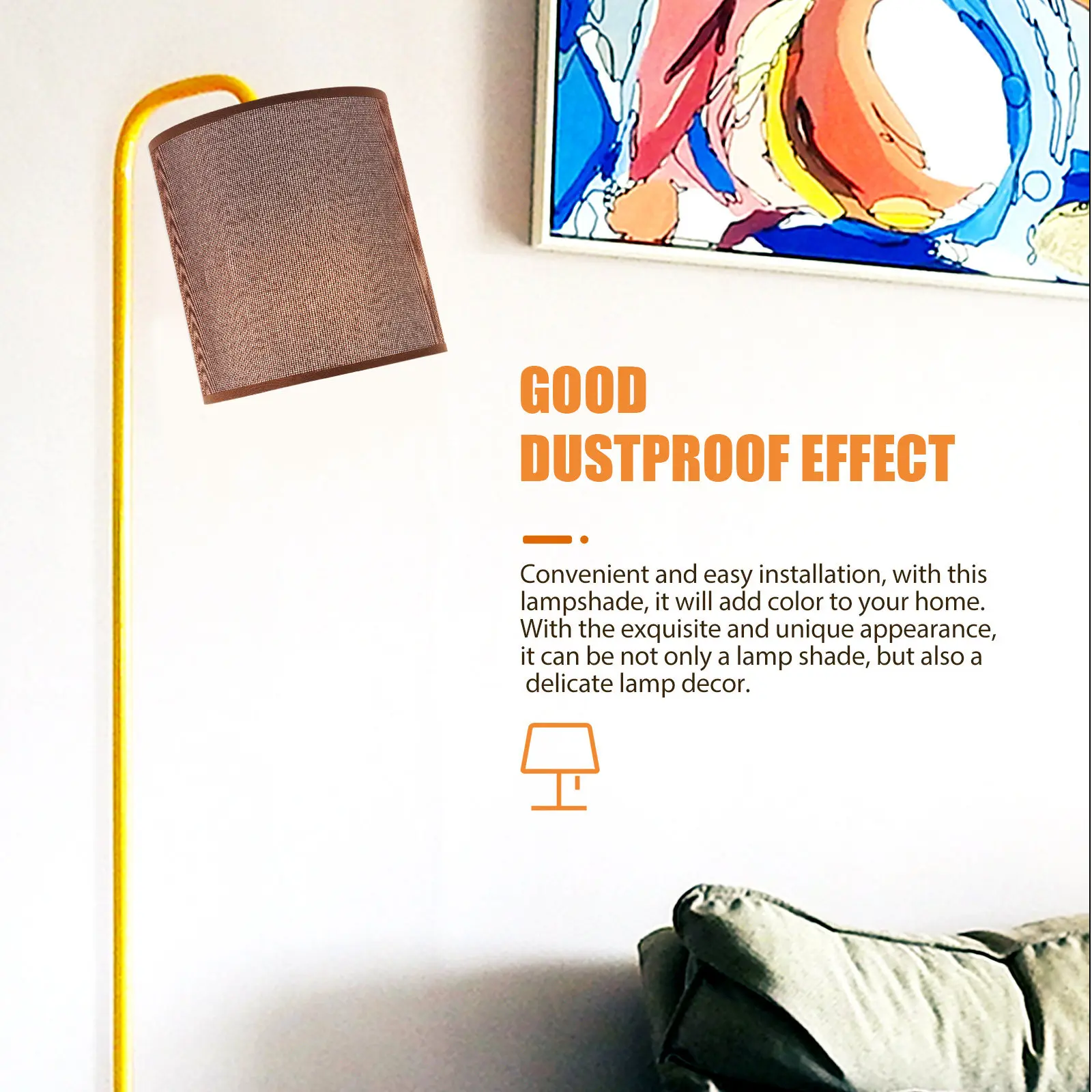 Linen Lamp Shade Replacement Fabric Table Light Cover for Desk Table Floor Lamp Bedroom Living Room Restaurant Hotel