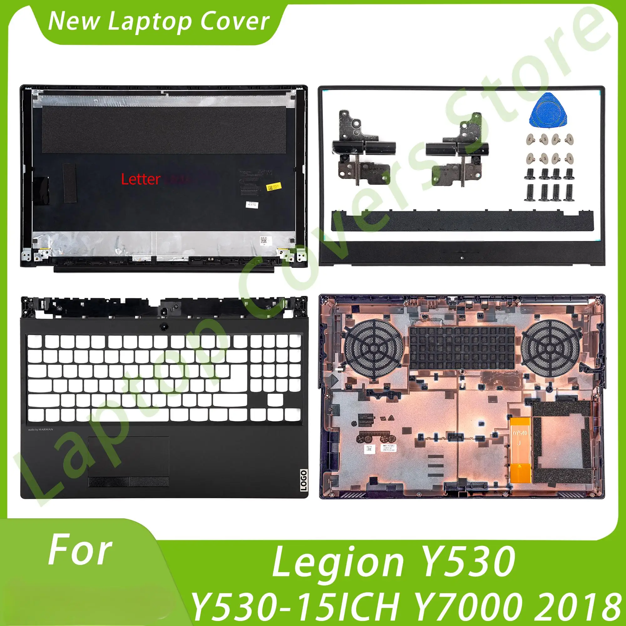 Laptop Cover For Legion Y530-15 Y530-15ICH Y7000 2018 LCD Back Cover Bezel Palmrest Bottom Notebook Part Replacement AP1GB000100