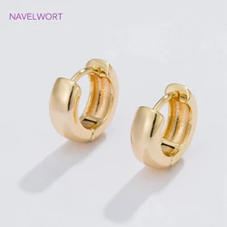 6 Sizes Gold Plated Circle Hoop Earrings Female Gift, High Quality Simple Round Earrings For Women Fashion Jewelry