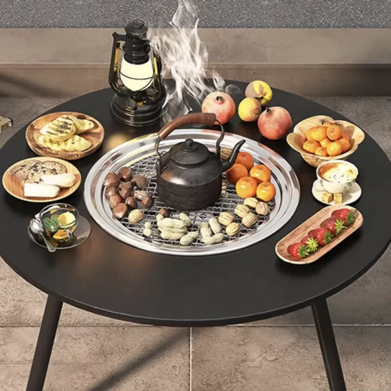 Modern Aluminum Folding Dining Table Outdoor Portable Height Adjustable BBQ Picnic Camping Furniture Lightweight Durable