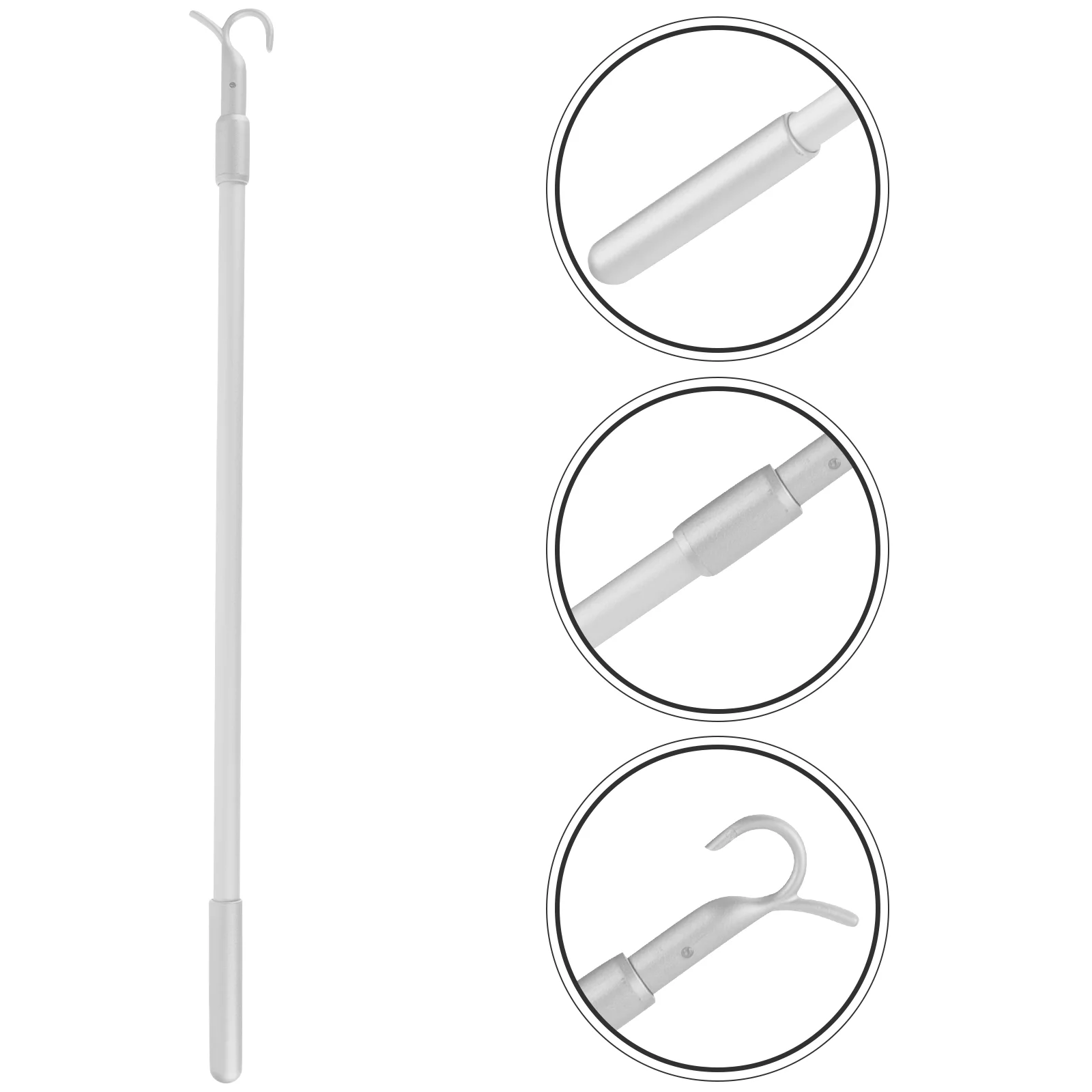 

Venetian Blind Rod Wand with Hook Draw Opener Stick Accessories for Car Hooks Practical Blinds Vertical Window Office