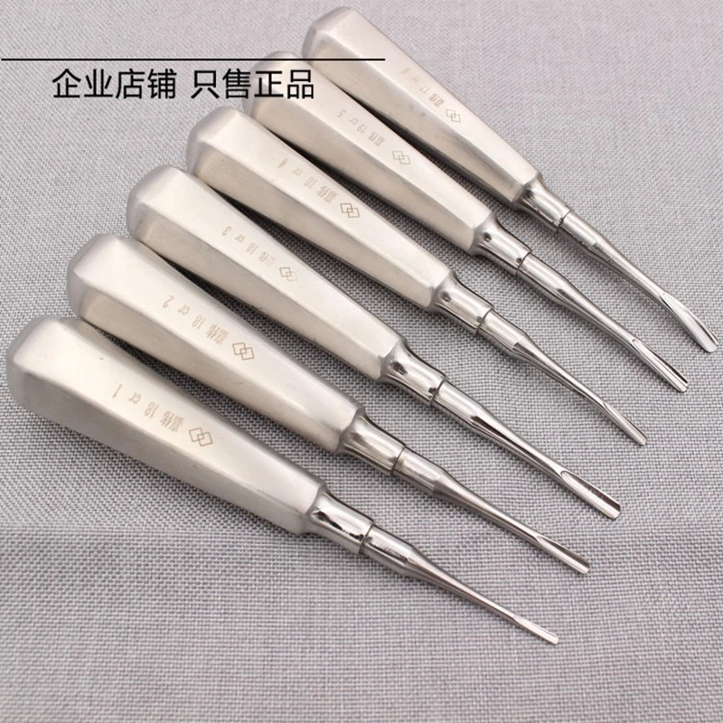 Dental Elevator Stainless Steel Tooth Dentist Tools Kit Stright Curved Root Elevator Minimally Invasive Dentistry Tools