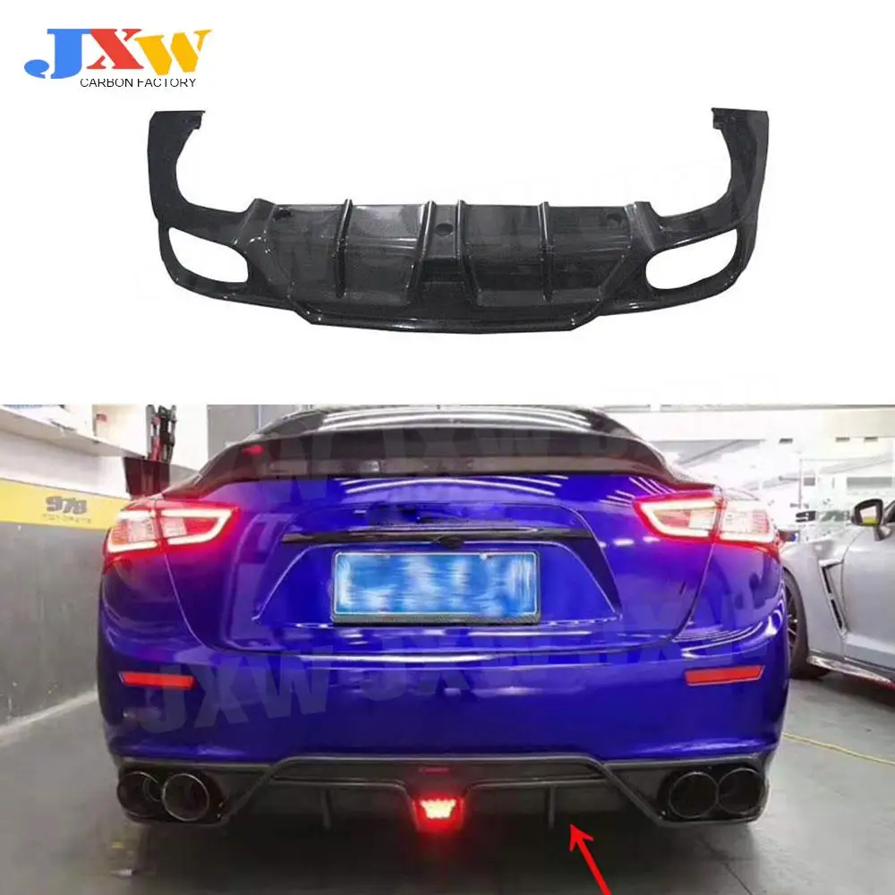 

Rear Lip Diffuser Spoiler Bumper Guard Carbon Fiber for Maserati Ghibli Q4 2014-2017 Rear Diffuser Car Styling