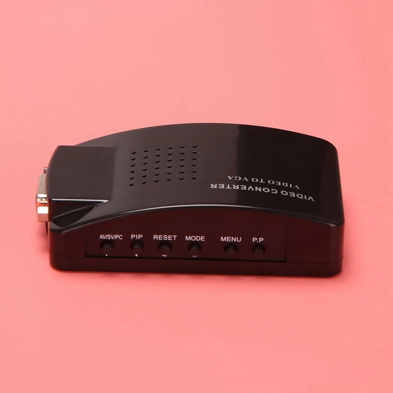 A31T AV to VGA Adapter Converter, RCA Composite S-Video to VGA Output Converter Switch Box, 3 Pack