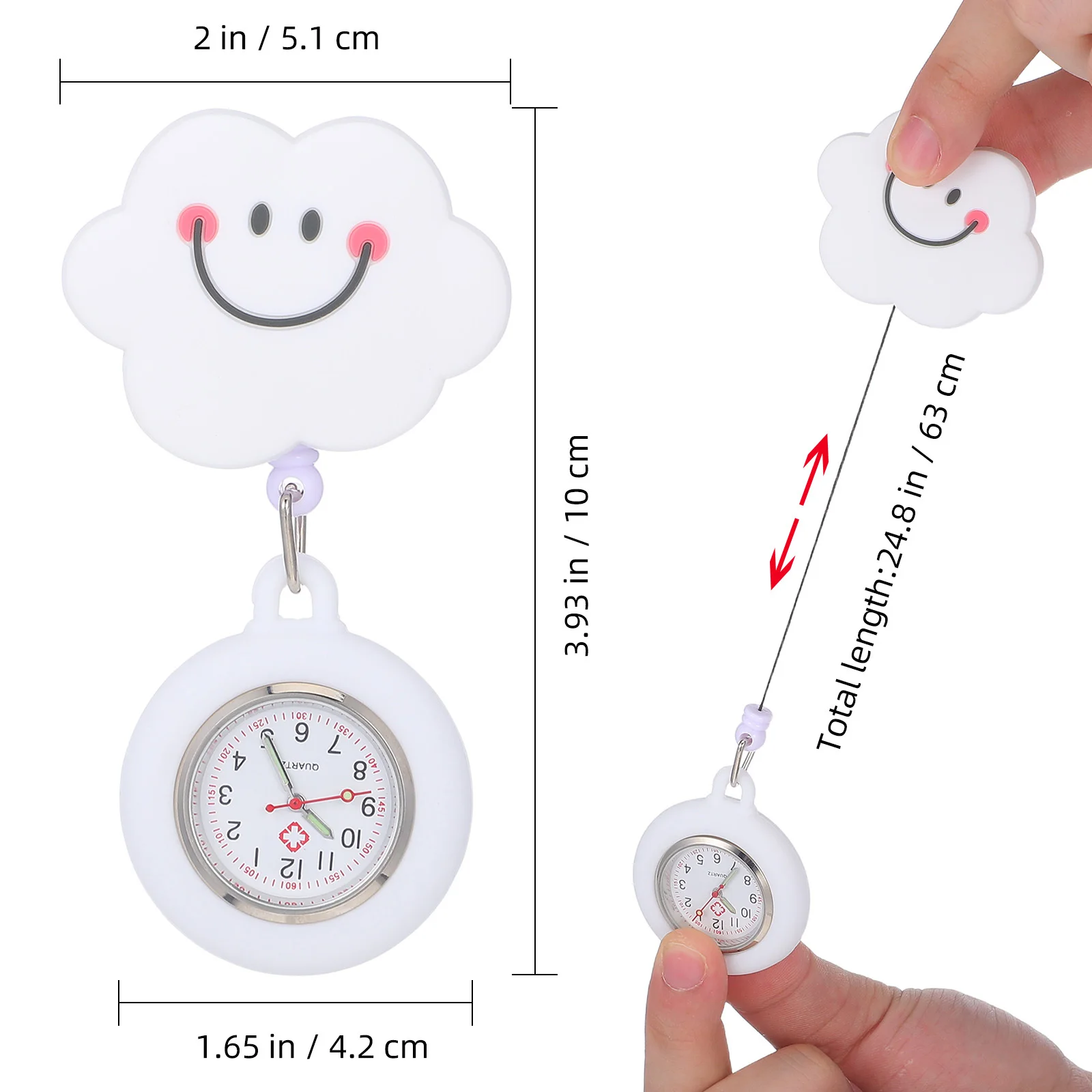 1 шт., карманные женские модные часы для медсестер, часы для медсестер для женщин, медицинский персонал, рабочее использование, модные подвесные часы-брелок