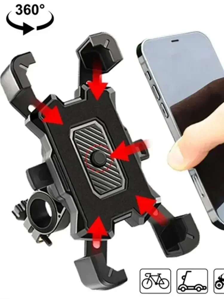 AliExpress NONE Bicycle Phone Holder 360° Rotatable Electric for iPhone Xiaomi Riding MTB Bike Moto Motorcycle Stand Bracket Non-slip Cycling