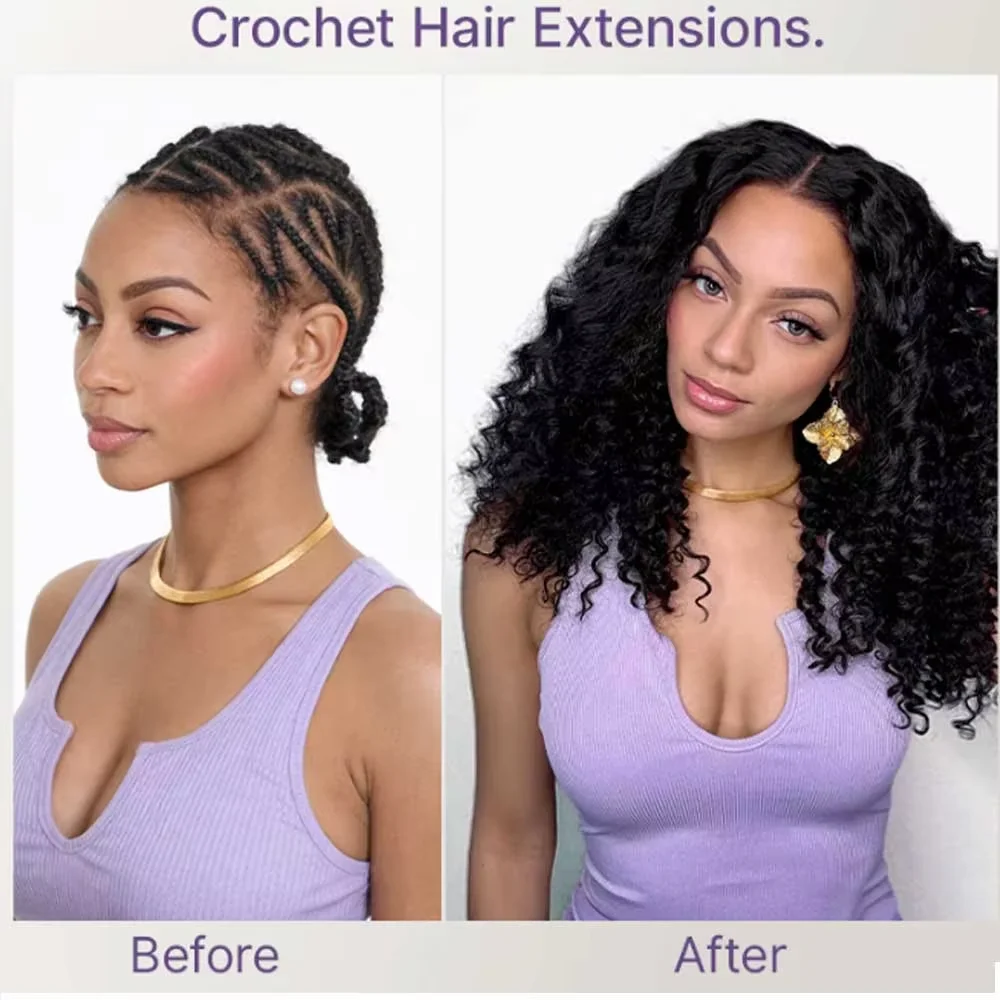 Extensões de Cabelo Humano 100% Cacheado em Espiral Pequena 15A para Crochê, Cachos Pixie Profundos, Cabelo para Crochê Pré-Separado, Tranças Milagrosas Sem Nós