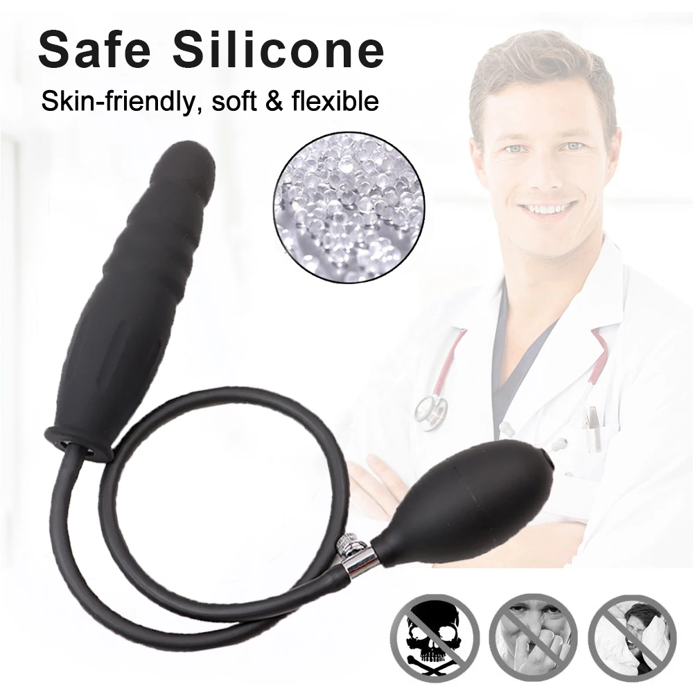 Consoladores inflables para mujeres, tapón Anal vaginal, dilatador de trasero para hombres, pene realista, masturbador femenino, juguete sexual, juegos para adultos, conjunto de pareja