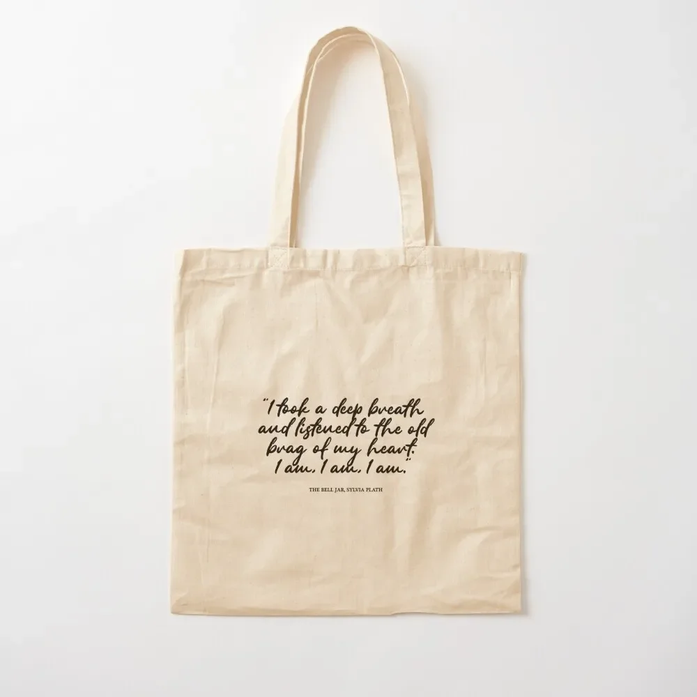 

The Bell Jar Quote Sylvia Plath Tote Bag hand bags Shopper bag university shopper bag handbag