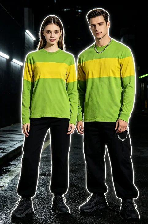 Unisex Long Sleeve Crewneck T-shirt Undertale Deltarune Cosplay Loose Fashion Tshirts Casual Sportswear for Couples And Family M