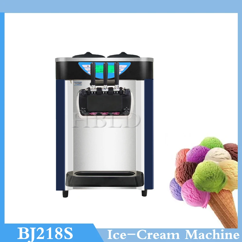 Electric Large Capacity Ice Cream Machine With 3 Flavors Homemade Frozen Yogurt Machine